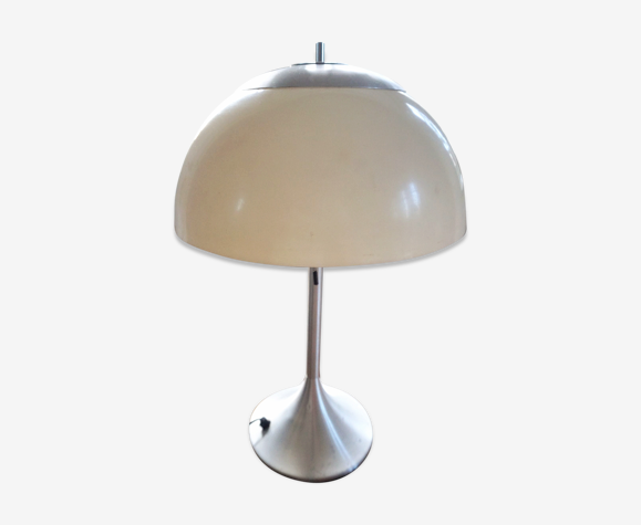 Lampe type champignon globe et métal Unilux des années 70 | Selency