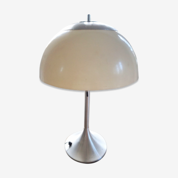 Lampe type champignon globe et métal Unilux des années 70