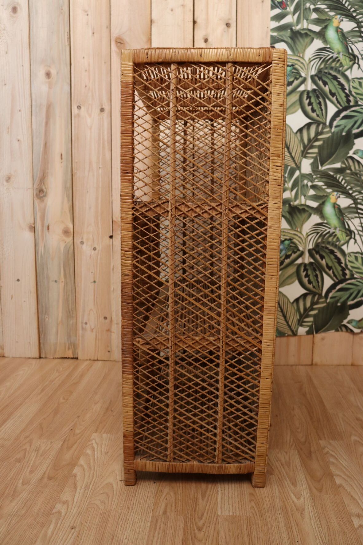 Braided rattan buffet