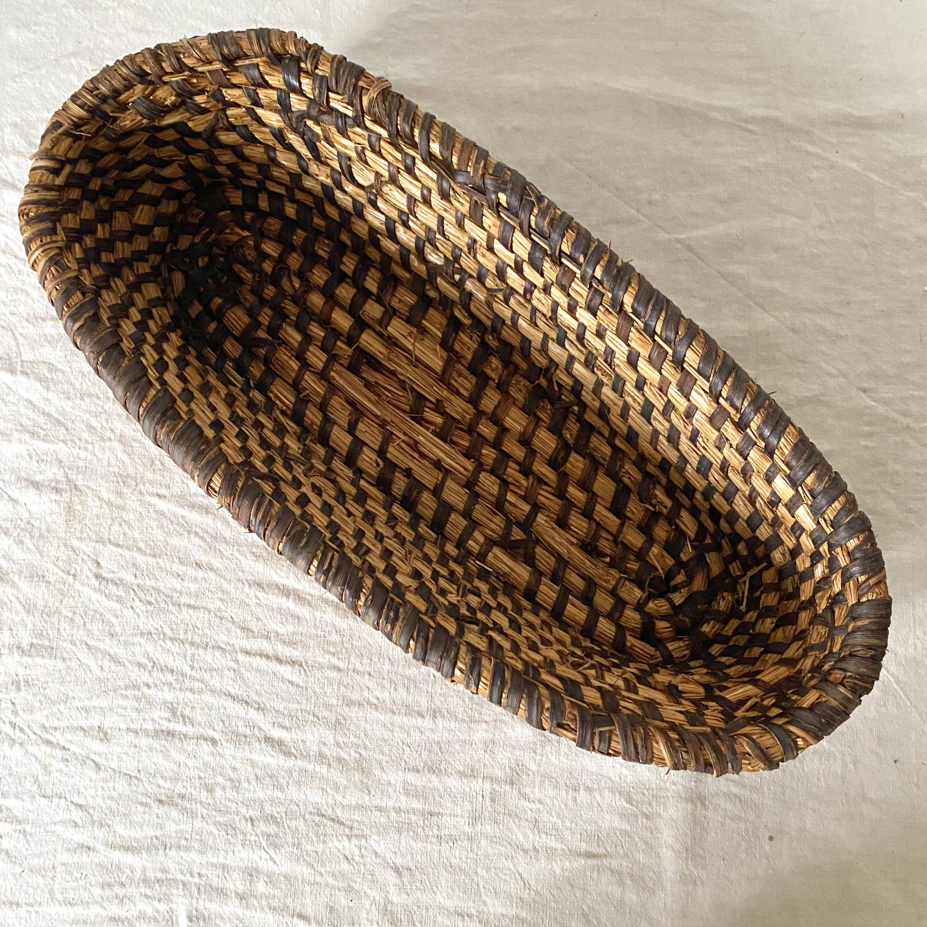 Old bread basket, straw basket