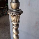 Silver carved wood floor lamp from the 1940s