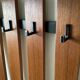 Wooden wall coat rack