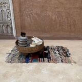 Colorful Boucherouite Moroccan rug - 68 x 116 cm