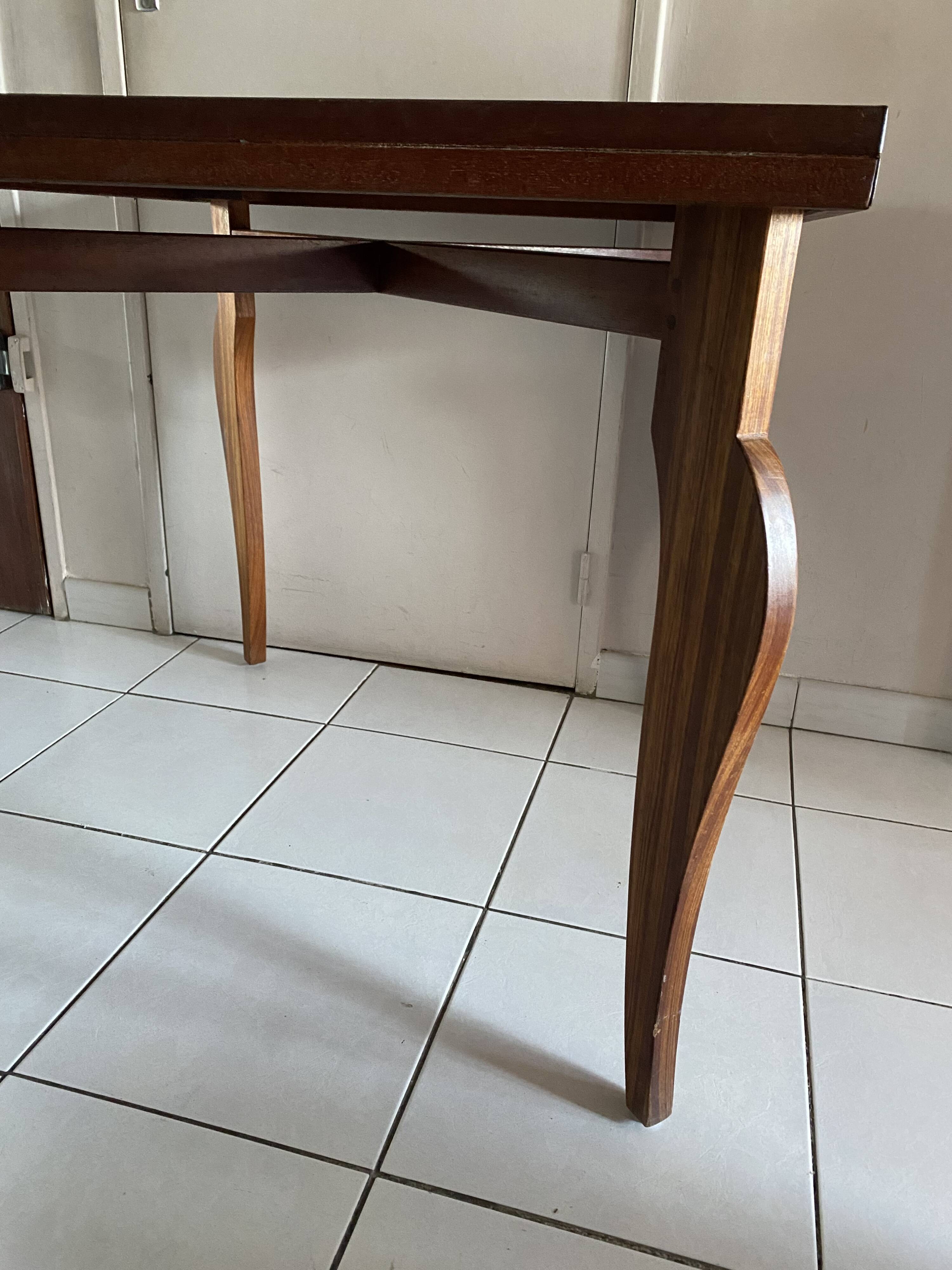 Square side table, exotic wood