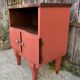 Art Deco bedside table, terracotta, 1930s/40s