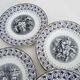 10 earthenware dessert plates signed HB Choisy le roi 19th century