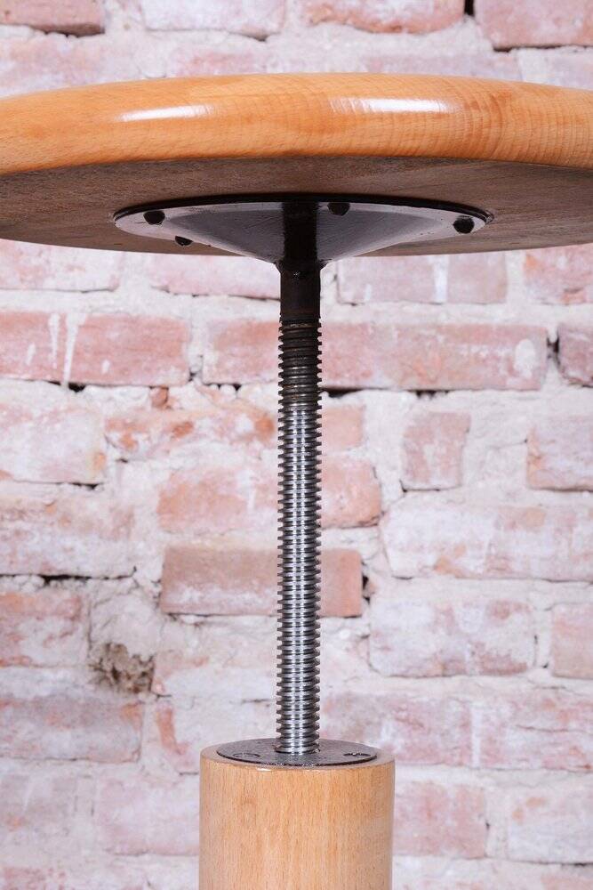 Mid-Century Beech Piano Stool, Czech, 1940s