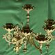 Pair of neo-Gothic wall sconces. Solid gilt bronze.