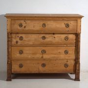 Antique solid pine chest of drawers – European rustic chest of drawers – circa 1900
