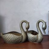 Pair of brass planters