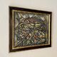 Peinture encadrée à la craie et acrylique, Inconnu, Sans titre, 1968