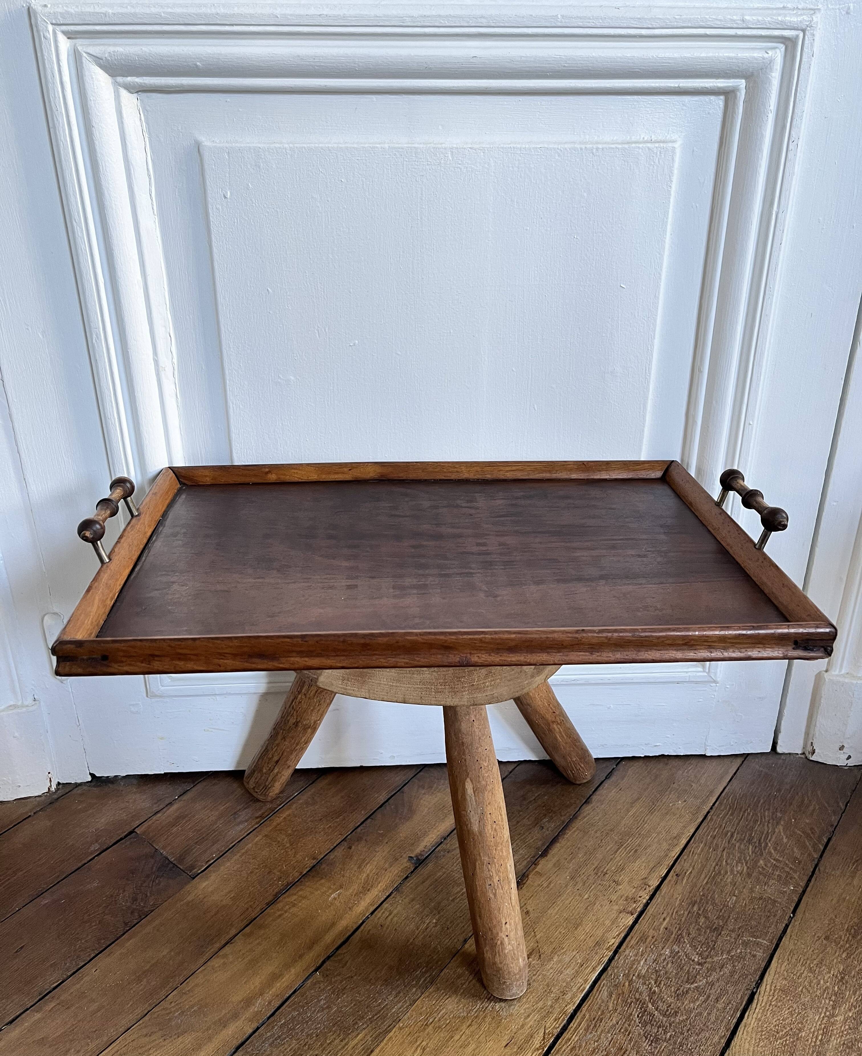 Plateau vintage en bois