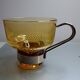 Amber glass espresso cups from the 1960s-70s. Italy