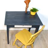 Petite table bureau carbone en bois