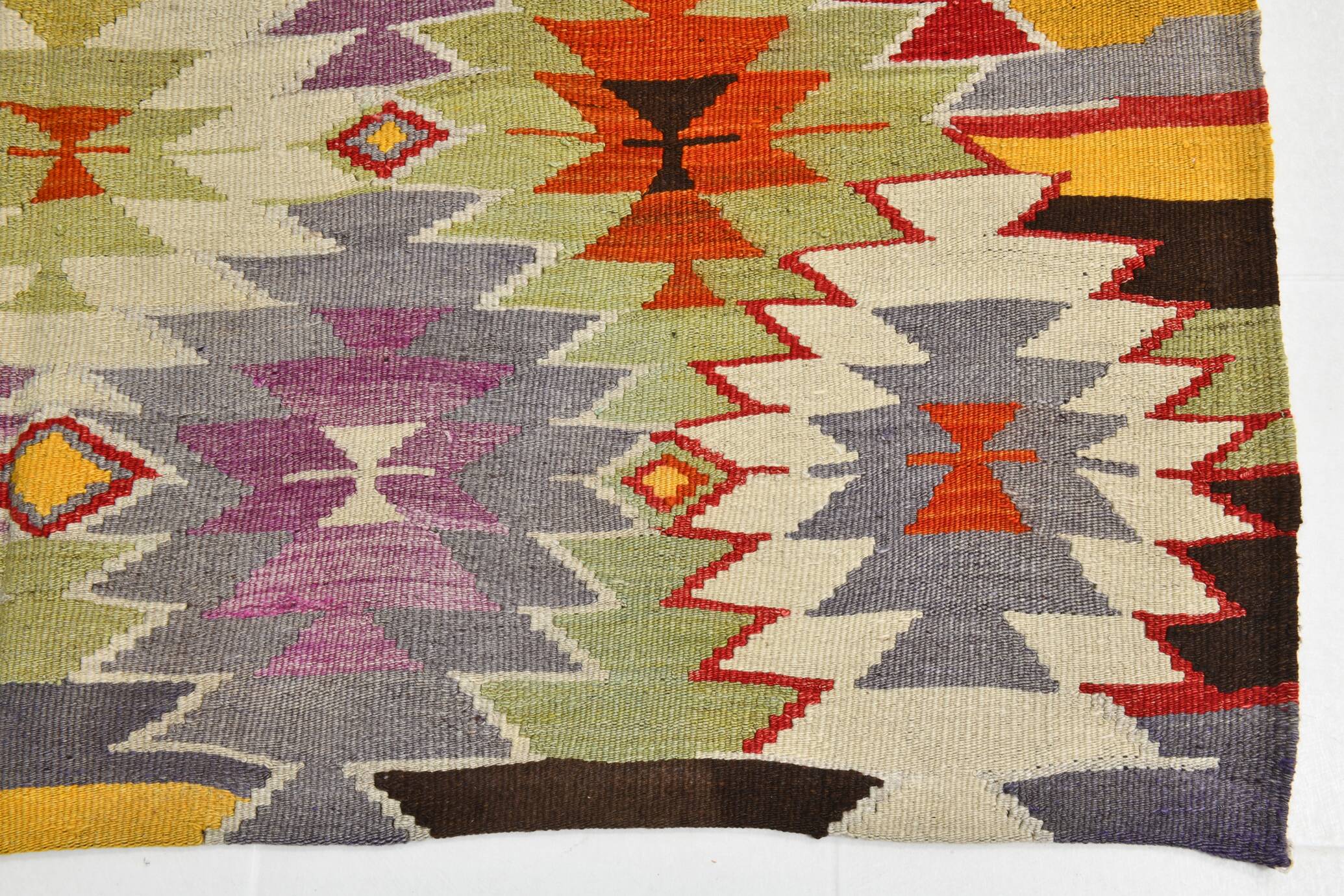 6x10 Geometric Style Vintage Kilim Rug,
