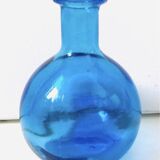 Blue glass vase