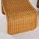 Wicker accent chair and its ottoman