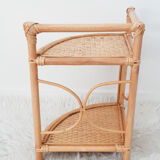 Rattan corner shelf