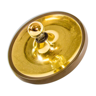 Plafonnier ou applique lampe disque d'or années 70