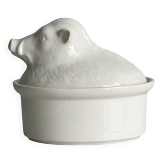 Antique white porcelain terrine