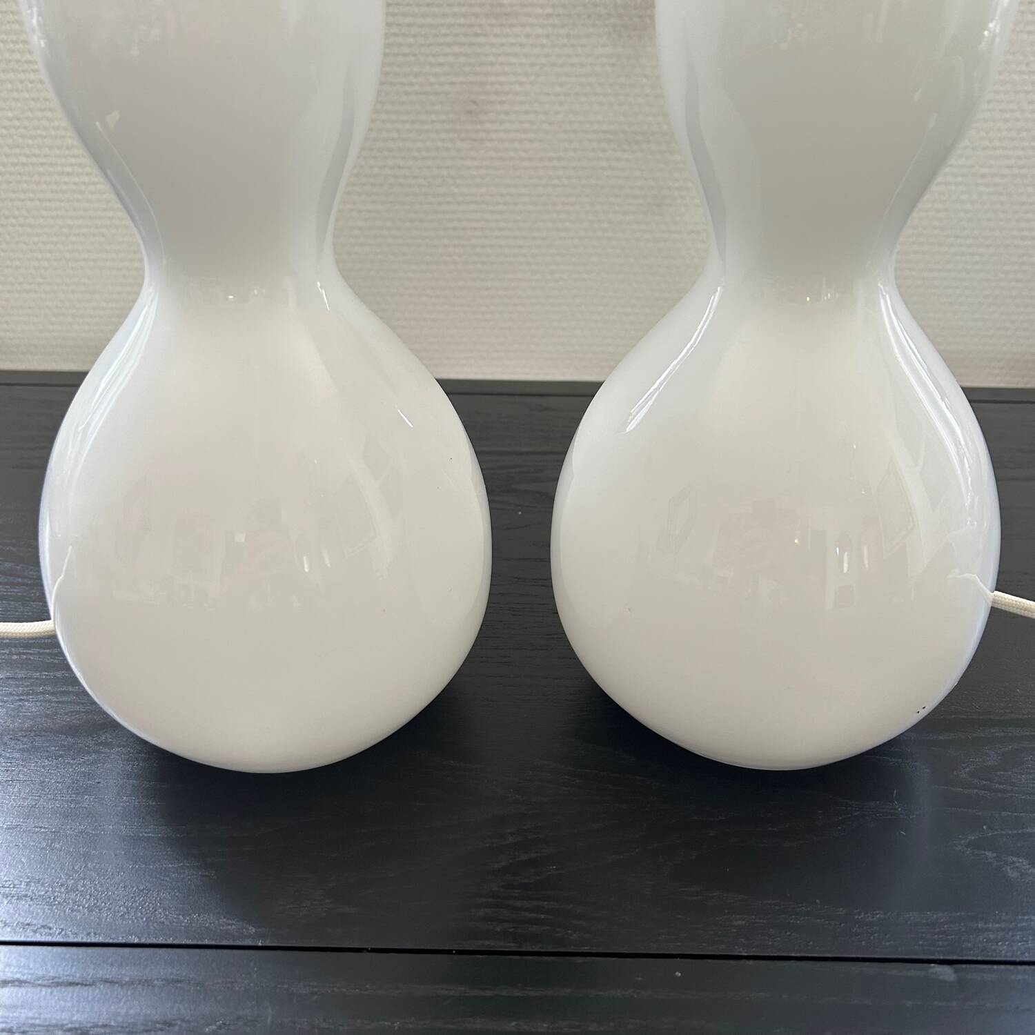 Pair of blown glass lamp bases