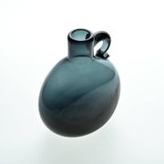 Cruche en verre soufflé bleu par Claude Morin, Dieulefit vers 1970