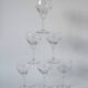set of 6 crystal liqueur glasses engraved 1940 12 X 5.5 cm