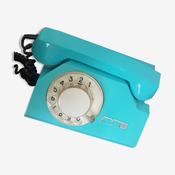 Téléphone Rotary VEF TA-72 couleur bleu électrique Made in USSR - vintage