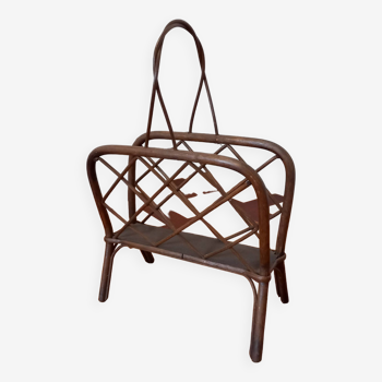 Rattan magazine rack