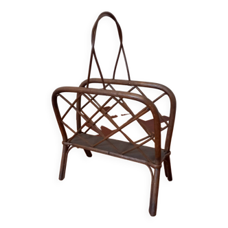 Rattan magazine rack