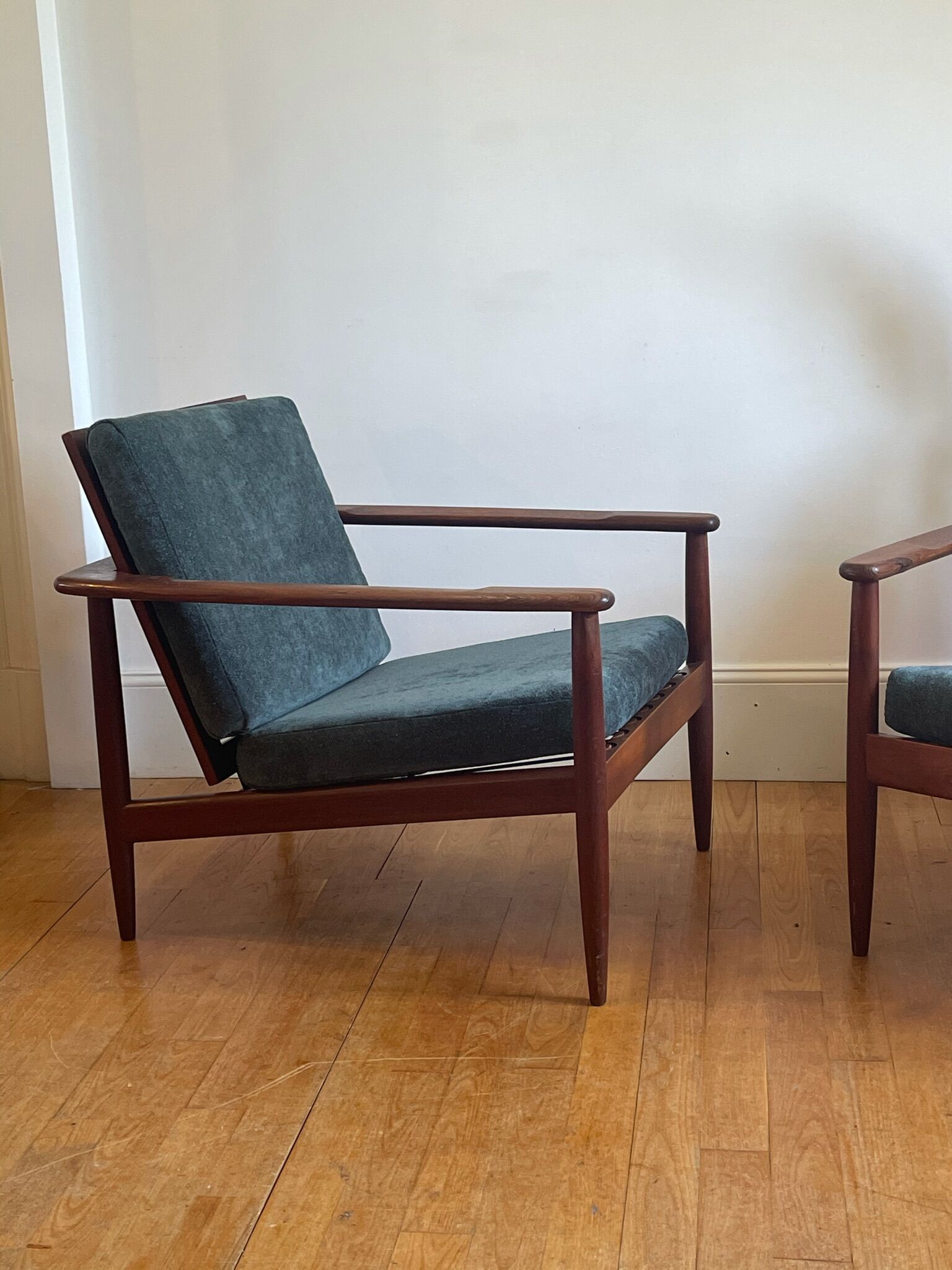 Pair of Danish armchairs designed in the 60s.
