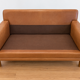Mid-century Scandinavian Peem Oy, 2-seater cognac leather sofa 1960s