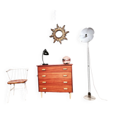 Scandinavian vintage chiffonier weekly chest of drawers