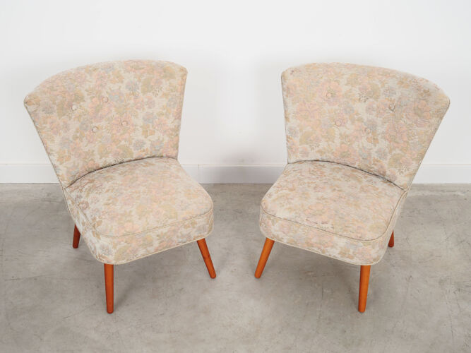 Ensemble de deux fauteuils en hêtre, design danois, années 1970, production: Danemark