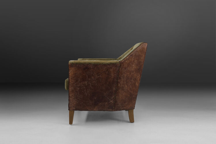 Set of three Art Deco armchairs