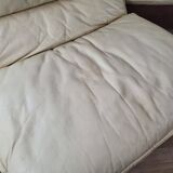 Modular sofa in leather and suede