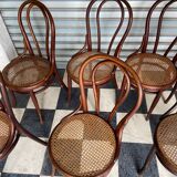 Set of 7 Thonet bistro chairs