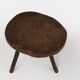 French Brutalist Oak Tripot Stool, ca 1850
