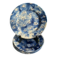 Assiettes vintage blanche et bleue