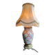 Old Asian vase mounted as a lamp with pagoda lampshade
