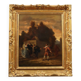 Old painting "The Presentation" in oil on canvas, French school '800
