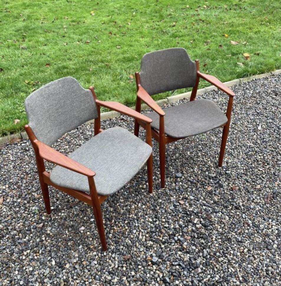 two model 62A armchairs designed by Arne Vodder for Sibast Møbler,