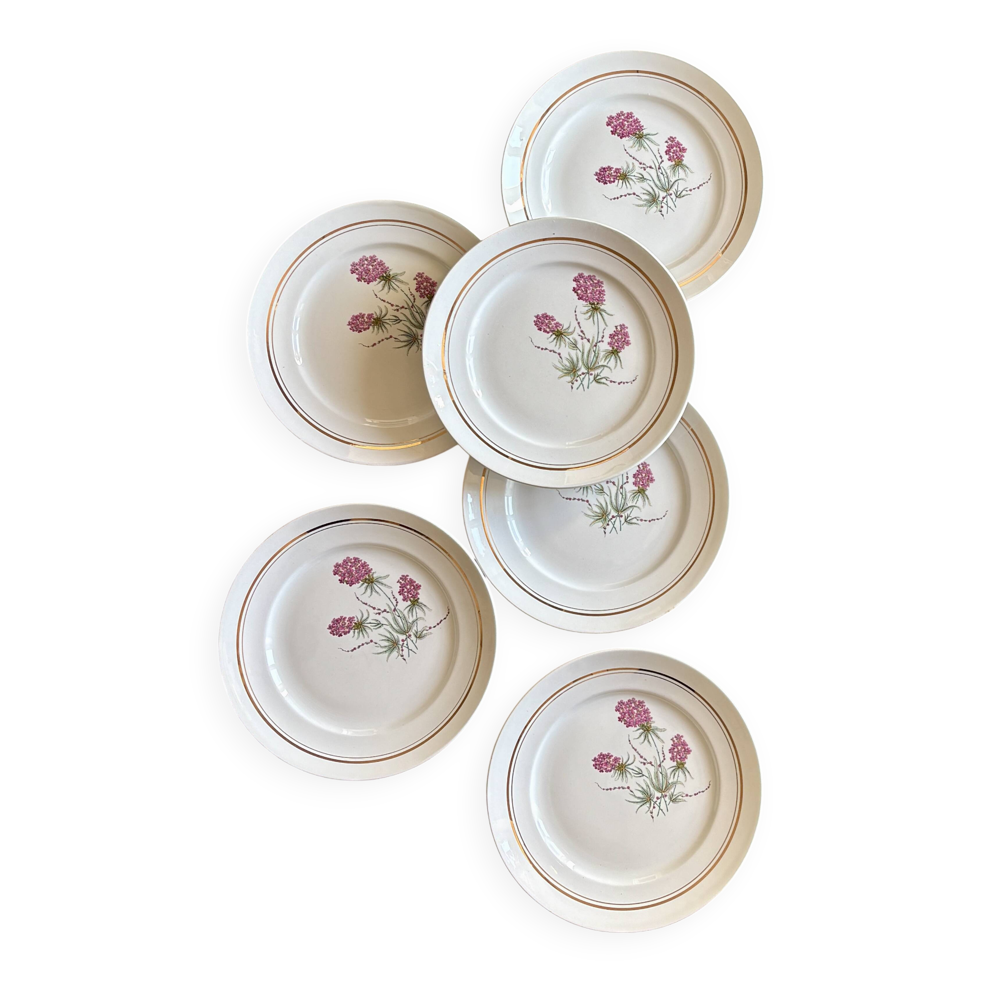 Set of 6 vintage dinner plates - Moulin des Loups
