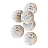 Lot de 6 assiettes plates vintage - Moulin des Loups