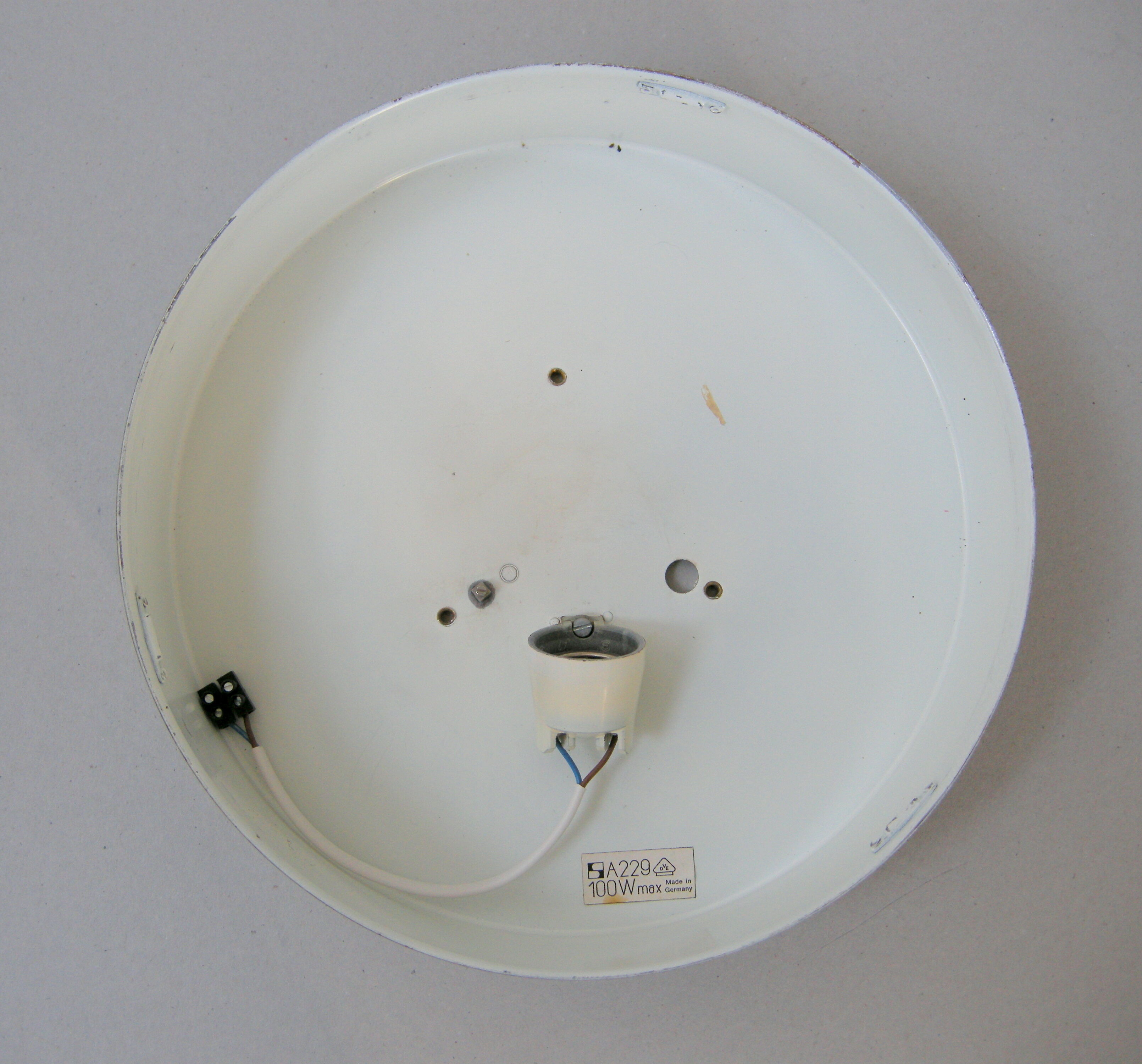 Ceiling lamp staff vintage 1960 glass & metal