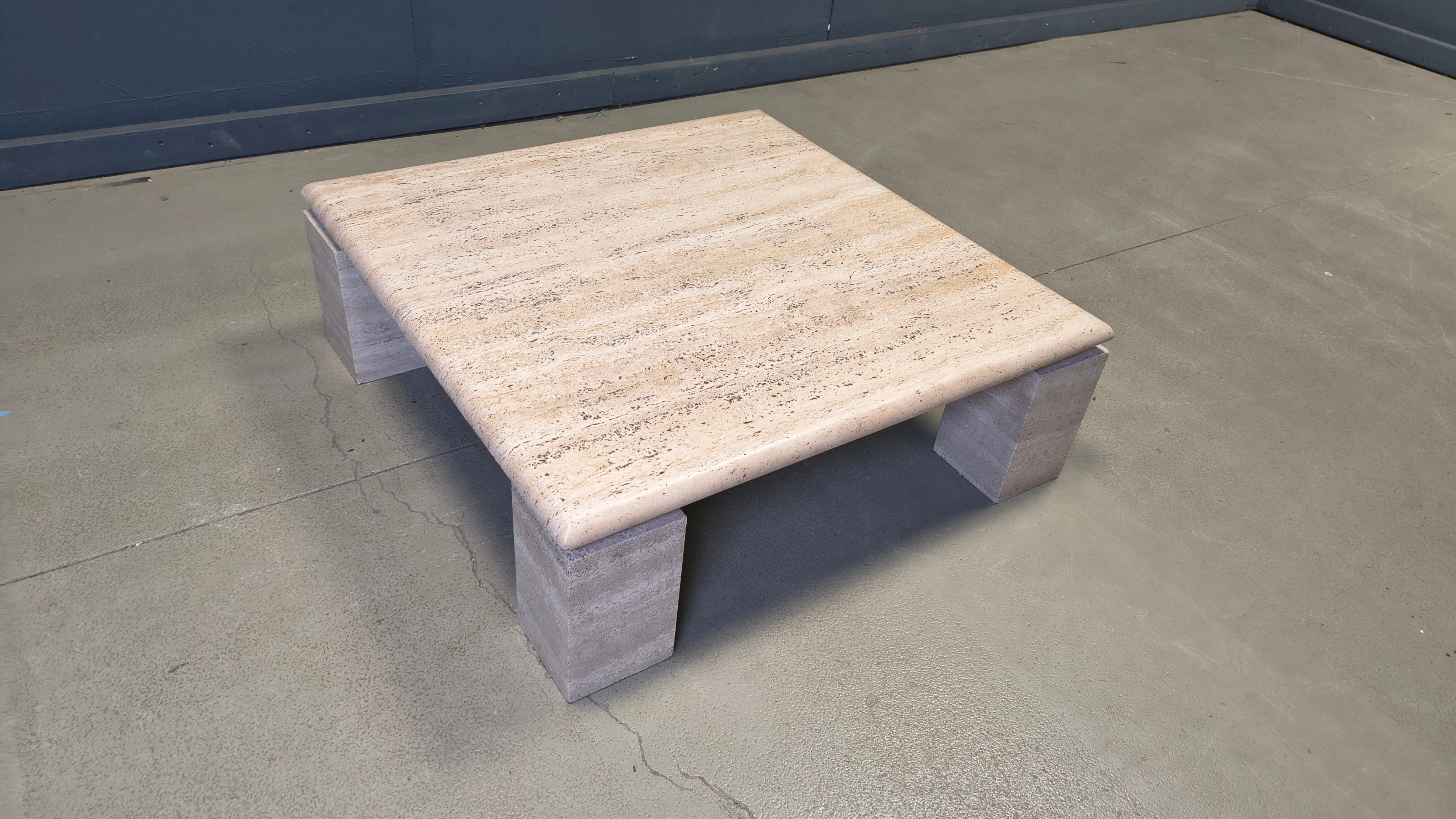 Travertine coffee table 1970s, Italy