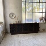 Brutalist sideboard attributed to De Coene, 1970s