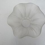 Old suspension lampshade frosted glass paste, claw and socket