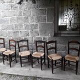 Mulched brutalist chairs, set of 6