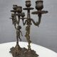 "Il mio bel foco" pair of candlesticks XIXth cherubs 3 torchieres
